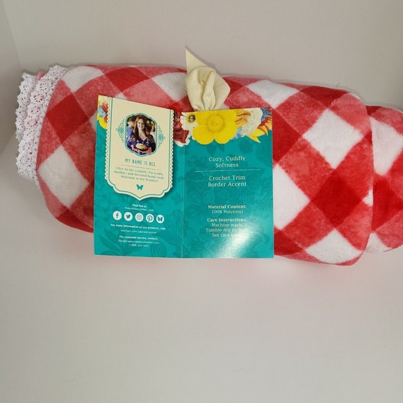 The Pioneer Woman Bedding The Pioneer Woman Blanket Velvet Plush Throw Gingham Red Check 72
